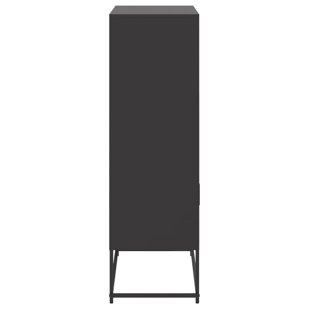 Ραφιέρα Μαύρη 68,5x38,5x123,5 εκ. από Ατσάλι 7