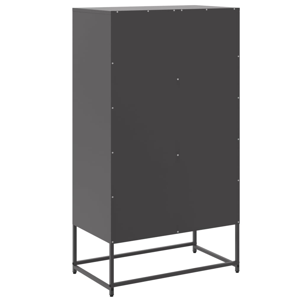 Ραφιέρα Μαύρη 68,5x38,5x123,5 εκ. από Ατσάλι 8