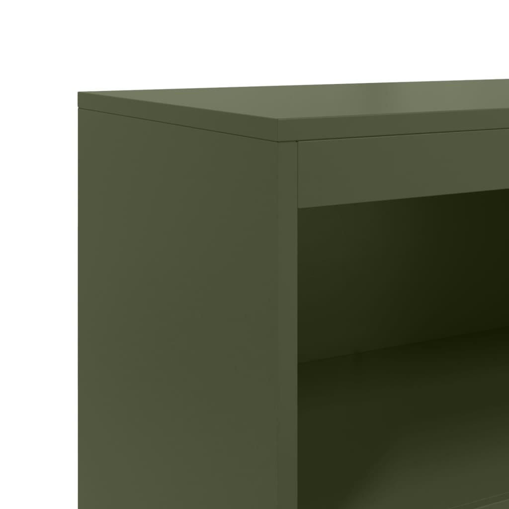 Ραφιέρα Πράσινο Λαδί 68,5x38,5x123,5 εκ. από Ατσάλι 10