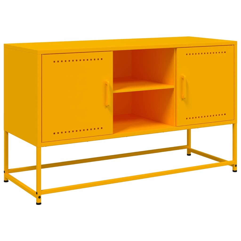 Έπιπλο Τηλεόρασης Μουσταρδί Κίτρινο 100,5x39x60,5εκ. από Ατσάλι 2