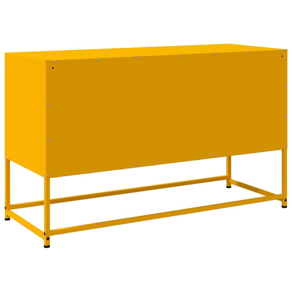 Έπιπλο Τηλεόρασης Μουσταρδί Κίτρινο 100,5x39x60,5εκ. από Ατσάλι 8