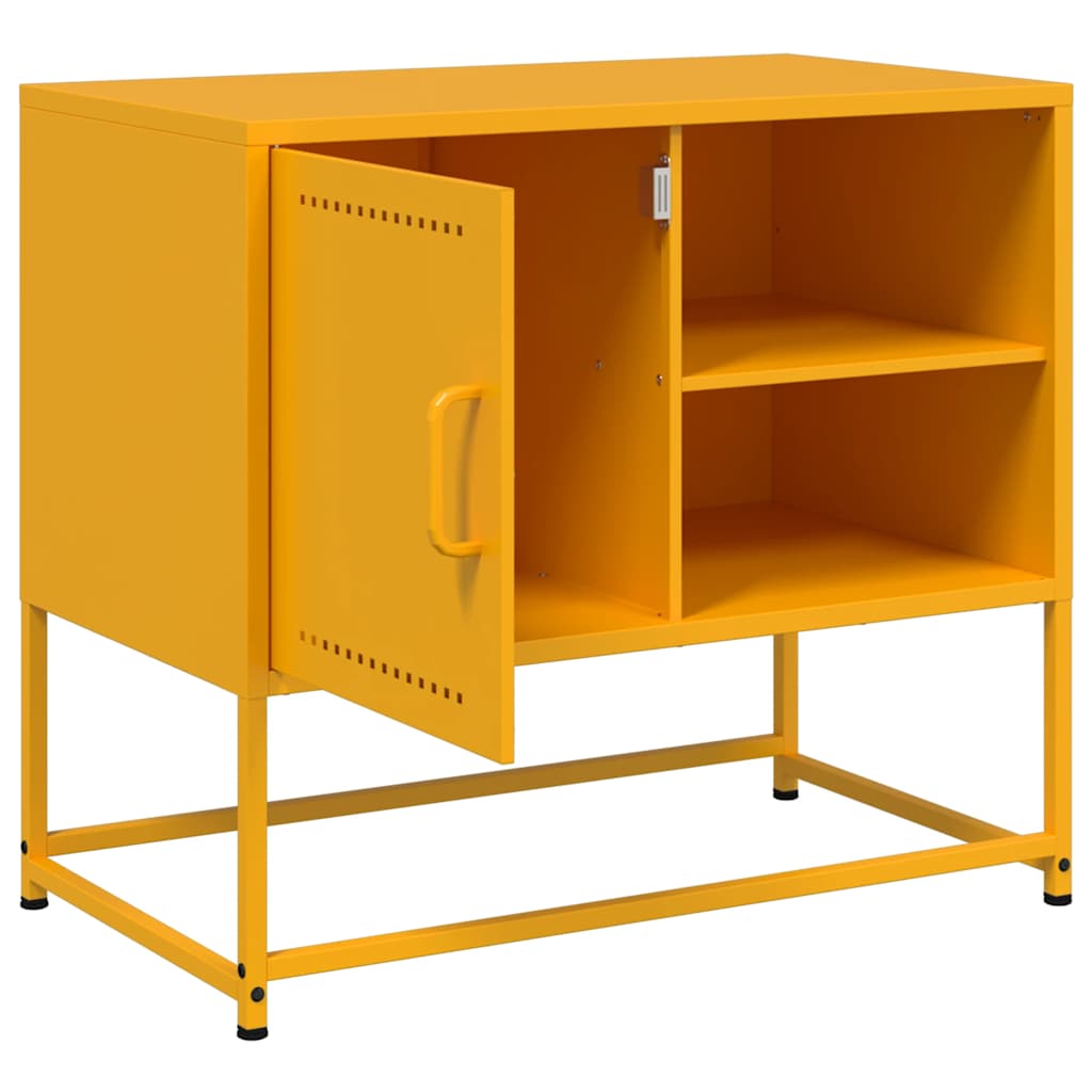 Έπιπλο Τηλεόρασης Μουσταρδί Κίτρινο 68x39x60,5 εκ. από Ατσάλι 10