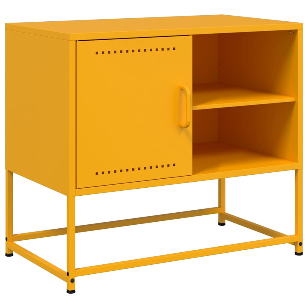Έπιπλο Τηλεόρασης Μουσταρδί Κίτρινο 68x39x60,5 εκ. από Ατσάλι 2