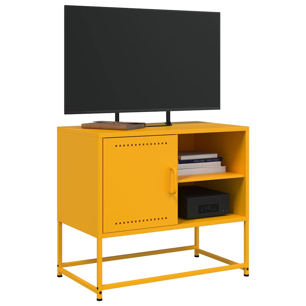 Έπιπλο Τηλεόρασης Μουσταρδί Κίτρινο 68x39x60,5 εκ. από Ατσάλι 5