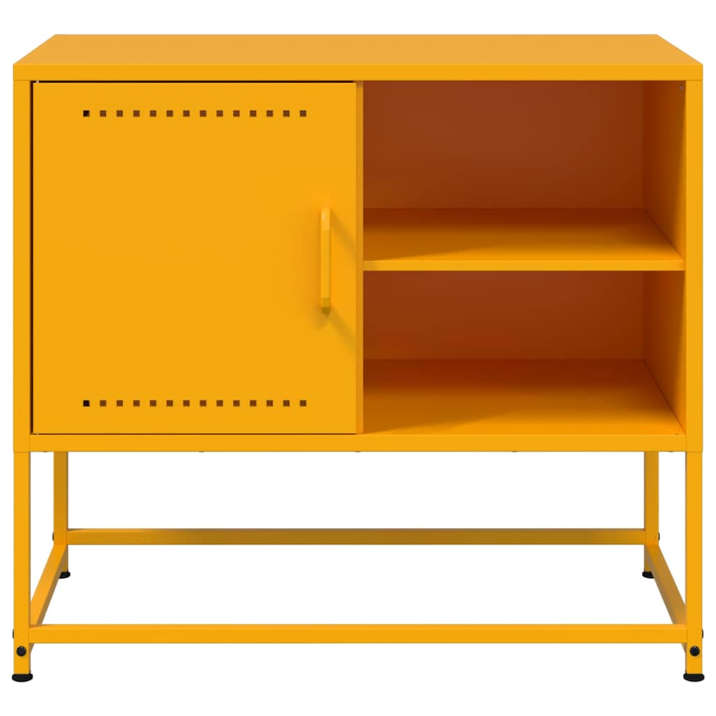 Έπιπλο Τηλεόρασης Μουσταρδί Κίτρινο 68x39x60,5 εκ. από Ατσάλι 6