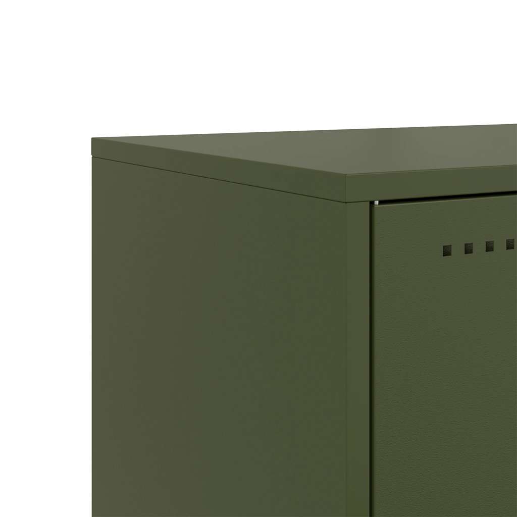 Έπιπλο Τηλεόρασης Πράσινο Λαδί 68,5x39x60,5 εκ. από Ατσάλι 11