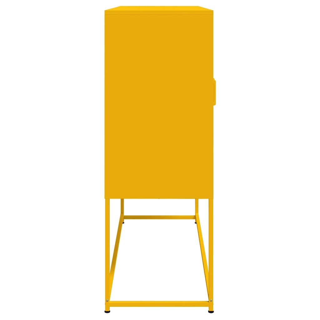 Μπουφές Μουσταρδί 100,5x39x107 εκ. από Ατσάλι 7