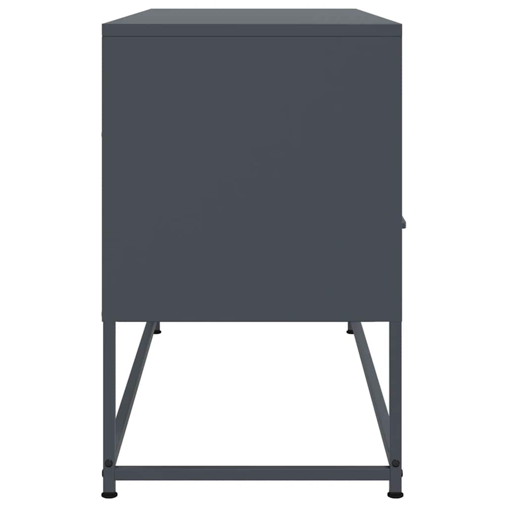 Έπιπλο Τηλεόρασης Ανθρακί 100,5x39x60,5 εκ. από Ατσάλι 7