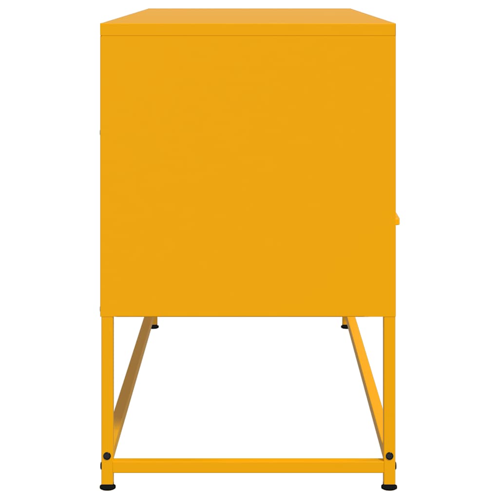 Έπιπλο Τηλεόρασης Μουσταρδί Κίτρινο 100,5x39x60,5εκ. από Ατσάλι 7