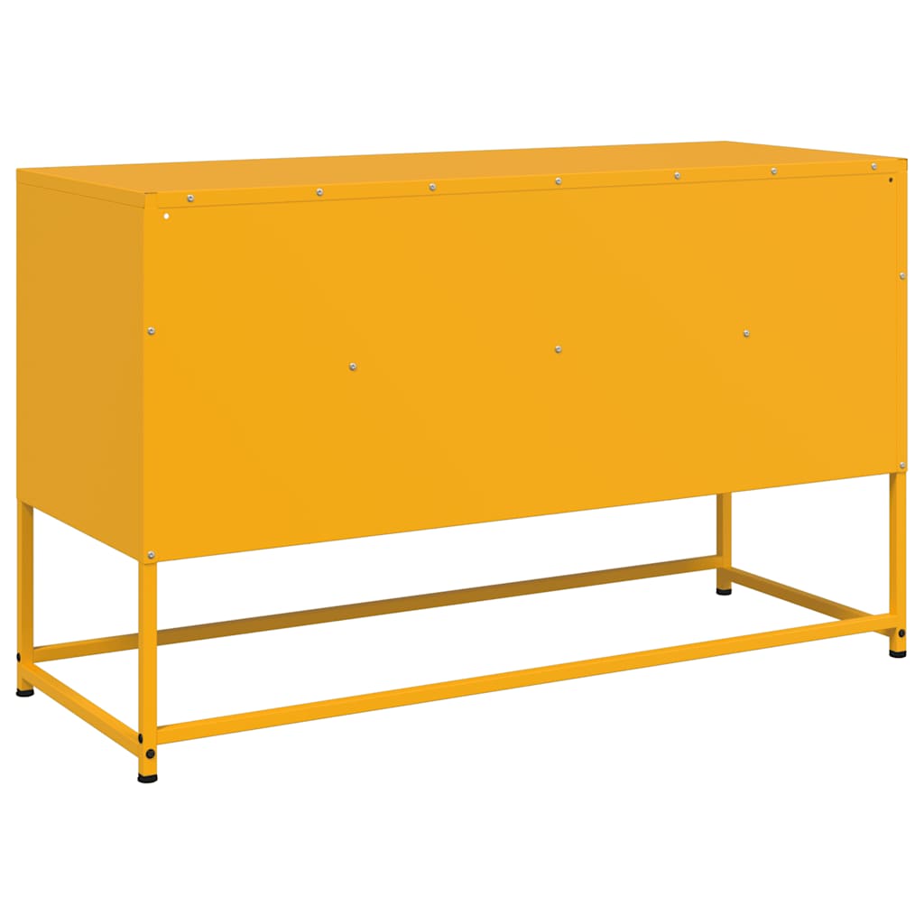 Έπιπλο Τηλεόρασης Μουσταρδί Κίτρινο 100,5x39x60,5εκ. από Ατσάλι 8
