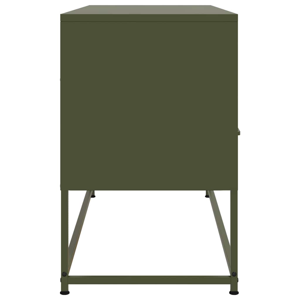 Έπιπλο Τηλεόρασης Πράσινο Λαδί 100,5x39x60,5 εκ. από Ατσάλι 7