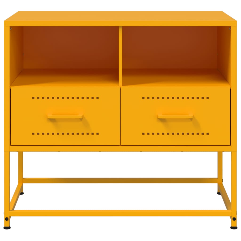 Έπιπλο Τηλεόρασης Μουσταρδί Κίτρινο 68x39x60,5 εκ. από Ατσάλι 6