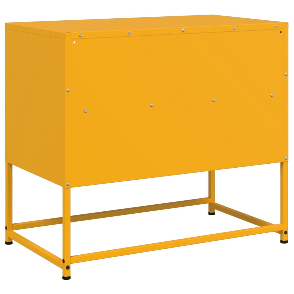 Έπιπλο Τηλεόρασης Μουσταρδί Κίτρινο 68x39x60,5 εκ. από Ατσάλι 8