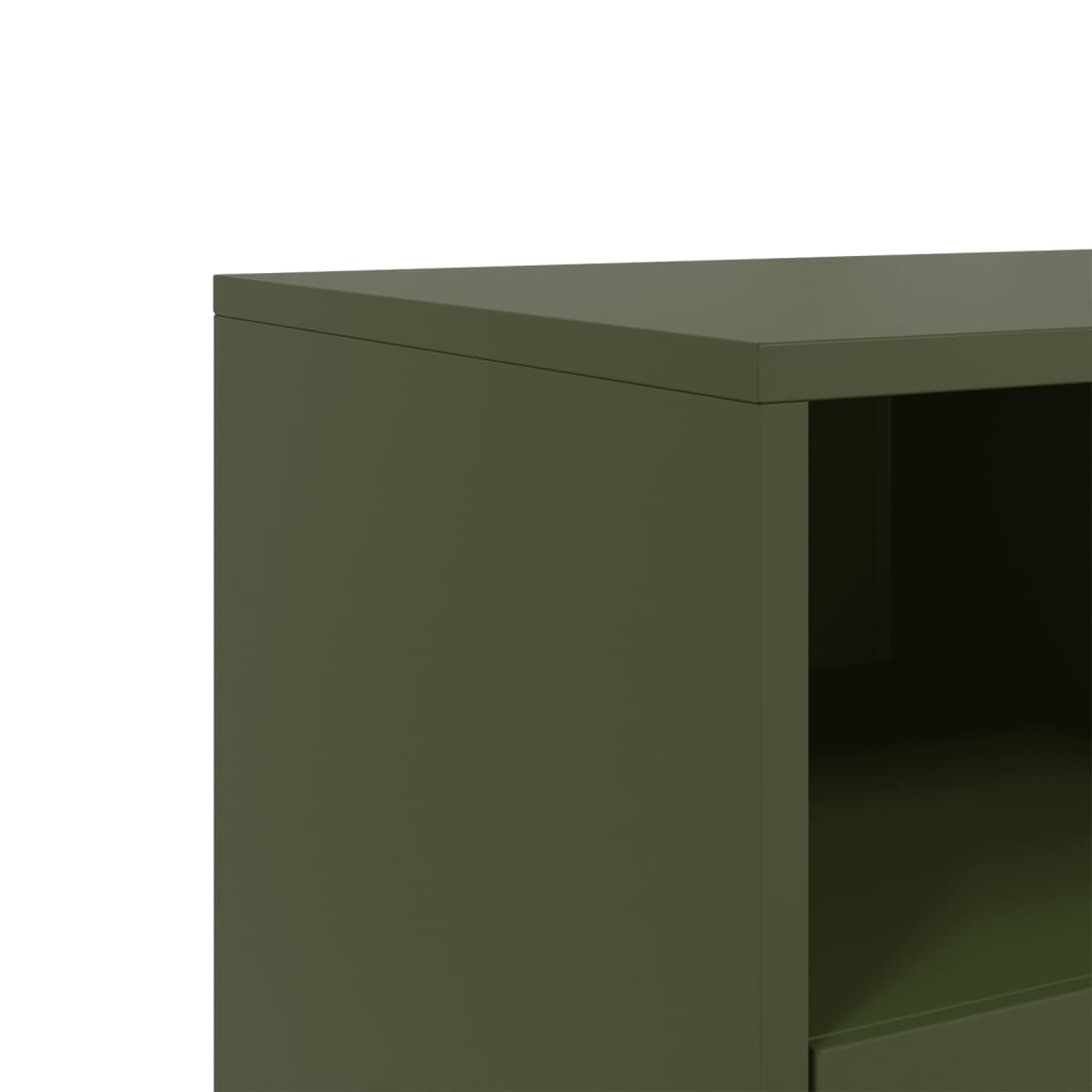 Έπιπλο Τηλεόρασης Πράσινο Λαδί 68,5x39x60,5 εκ. από Ατσάλι 10