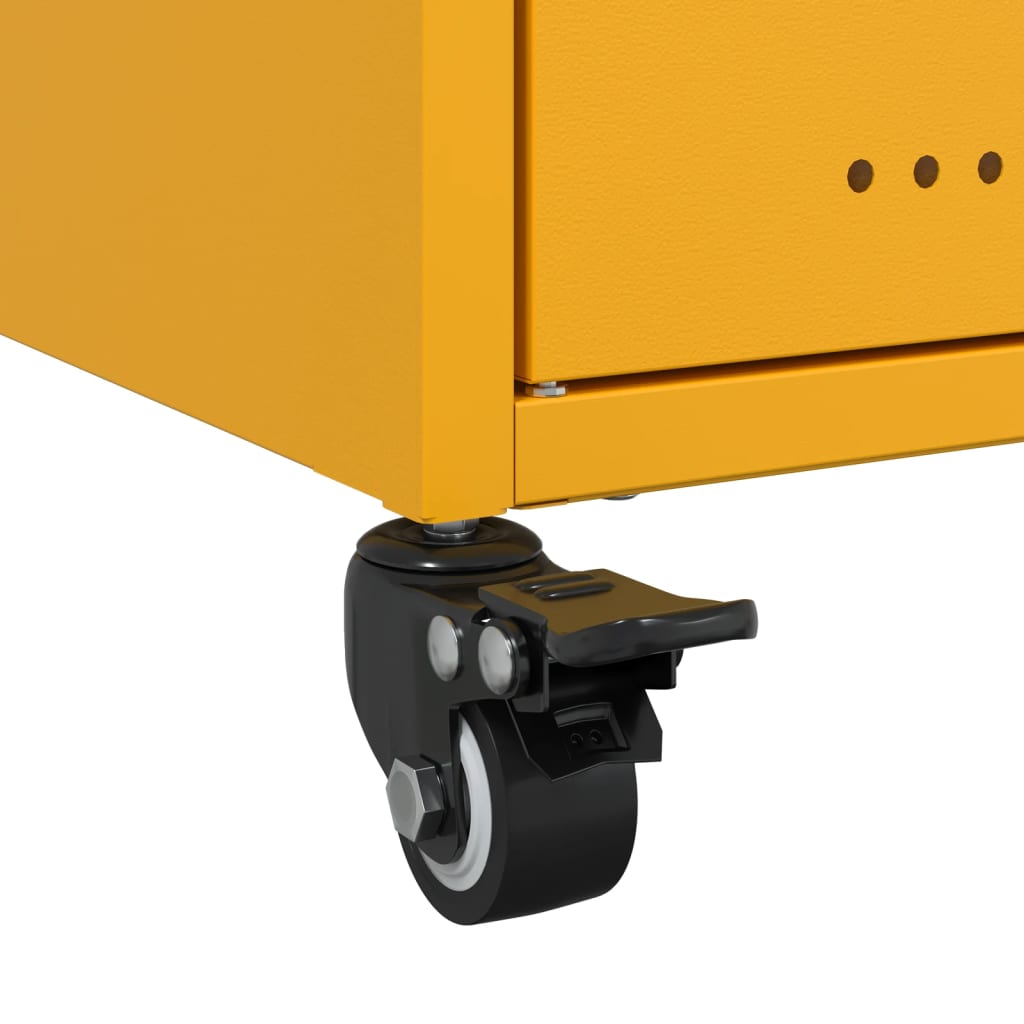 Έπιπλο Τηλεόρασης Μουσταρδί Κίτρινο 68x39x43,5 εκ. από Ατσάλι 11