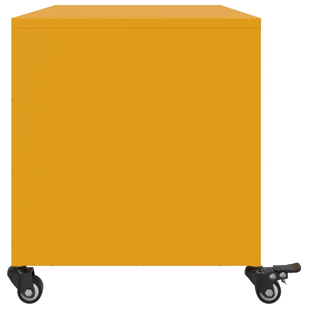 Έπιπλο Τηλεόρασης Μουσταρδί Κίτρινο 68x39x43,5 εκ. από Ατσάλι 7