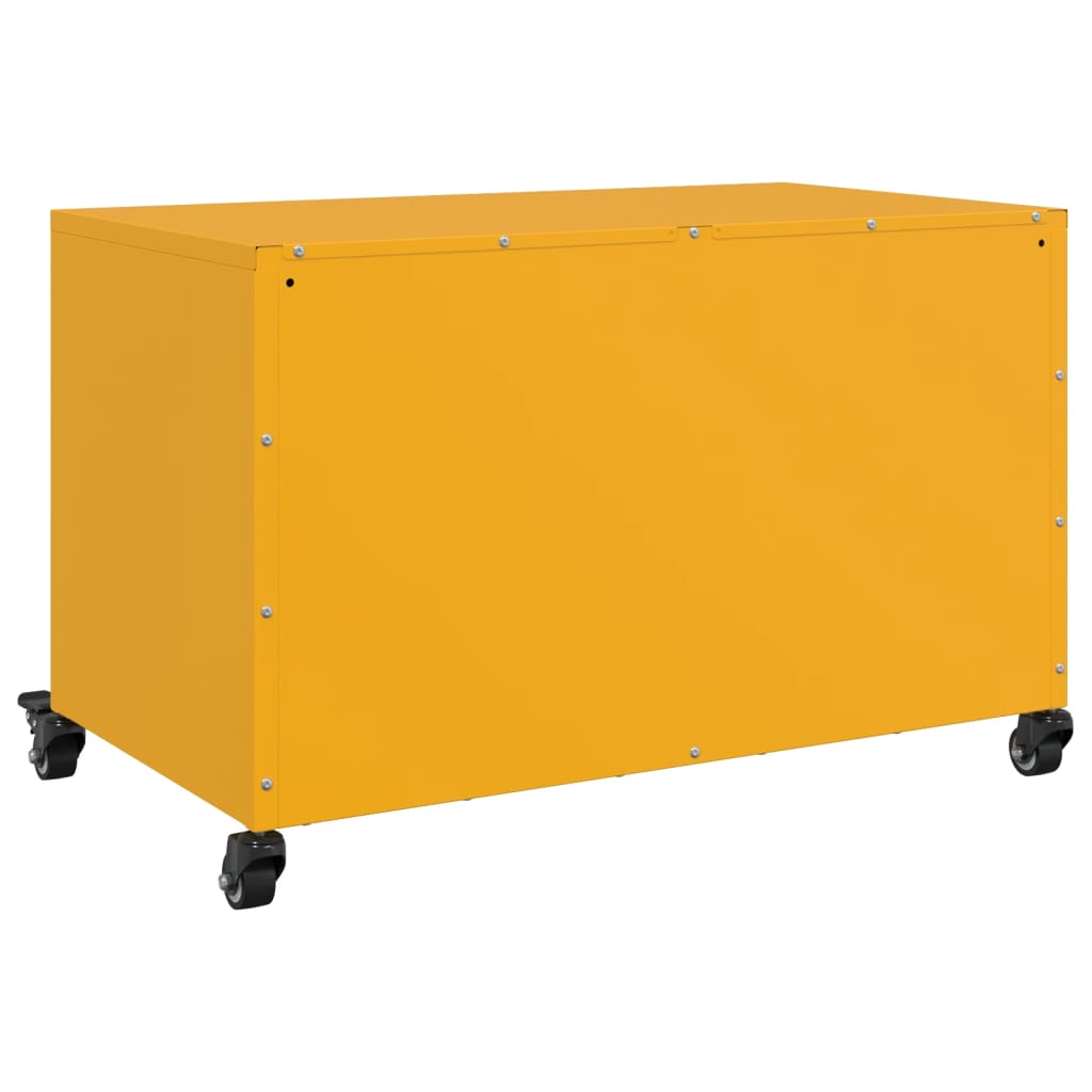 Έπιπλο Τηλεόρασης Μουσταρδί Κίτρινο 68x39x43,5 εκ. από Ατσάλι 8