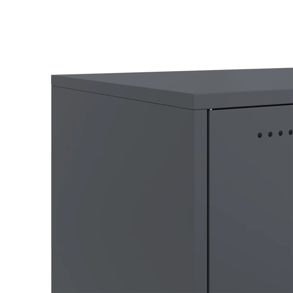 Έπιπλο Τηλεόρασης Ανθρακί 100,5x39x43,5εκ. Ατσάλι 11