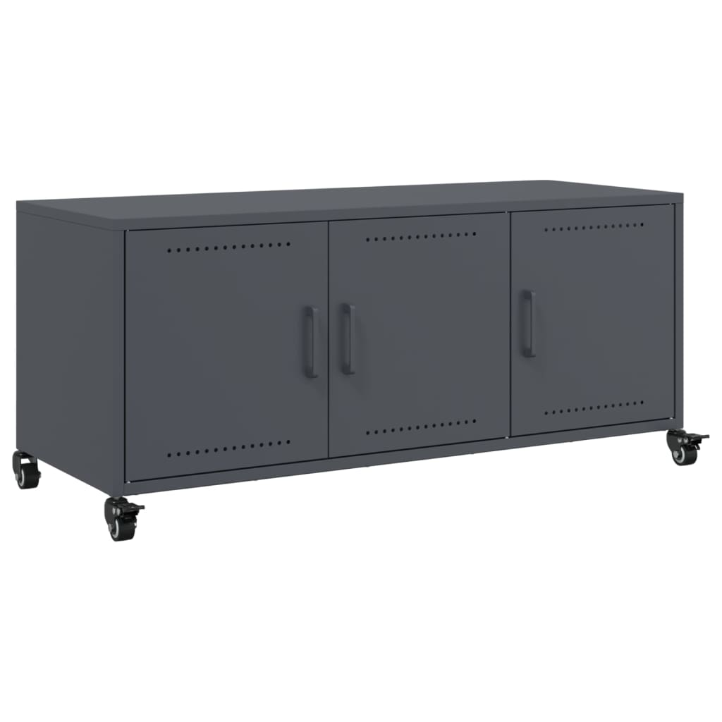 Έπιπλο Τηλεόρασης Ανθρακί 100,5x39x43,5εκ. Ατσάλι 2