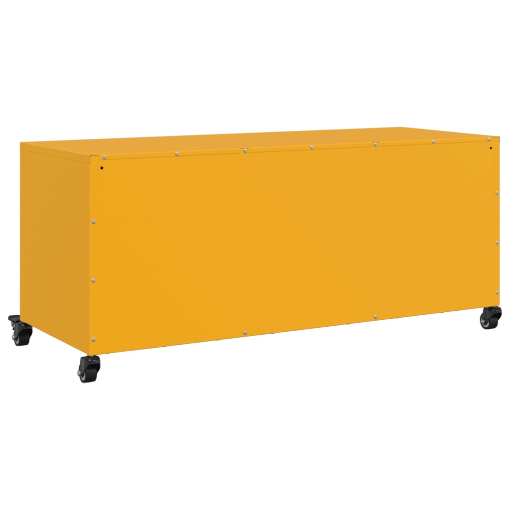 Έπιπλο Τηλεόρασης Μουσταρδί Κίτρινο 100,5x39x43,5εκ. από Ατσάλι 8