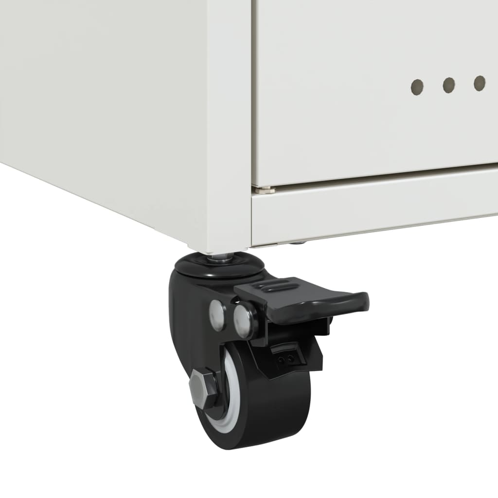 Έπιπλο Τηλεόρασης Λευκό 100,5x39x43,5 εκ. Ατσάλι 12