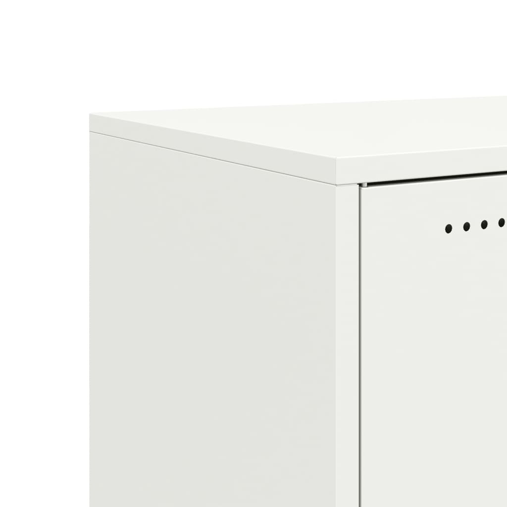 Μπουφές Λευκό 68x39x72 εκ. από Ατσάλι 10