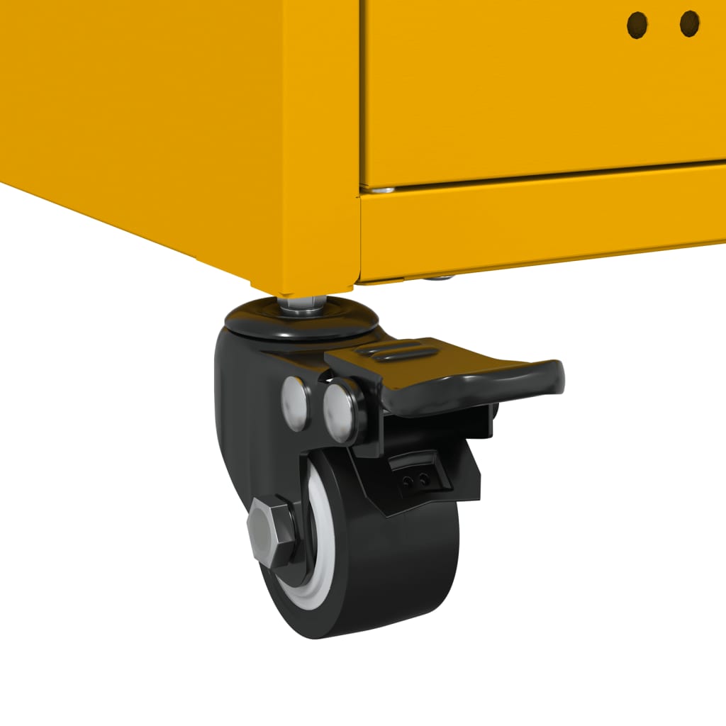 Έπιπλο Τηλεόρασης Μουσταρδί Κίτρινο 68x39x43,5 εκ. από Ατσάλι 12