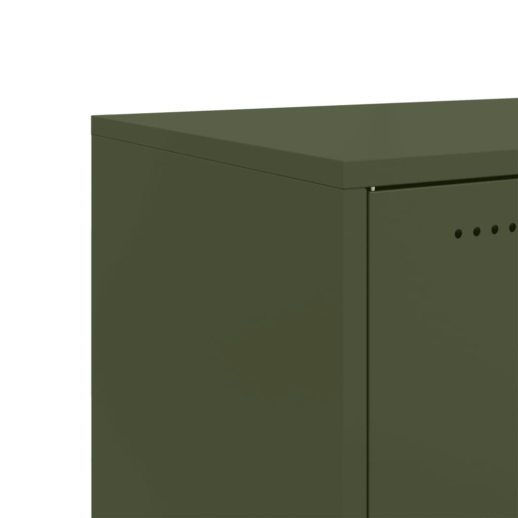 Έπιπλο Τηλεόρασης Πράσινο Λαδί 68x39x43,5 εκ. από Ατσάλι 11