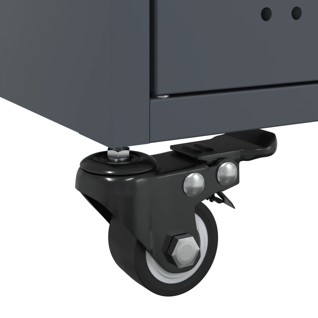 Τραπέζι Κήπου Ανθρακί 68x50x43,5 εκ. Ατσάλινο 10