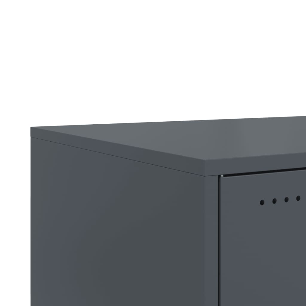 Τραπέζι Κήπου Ανθρακί 68x50x43,5 εκ. Ατσάλινο 11