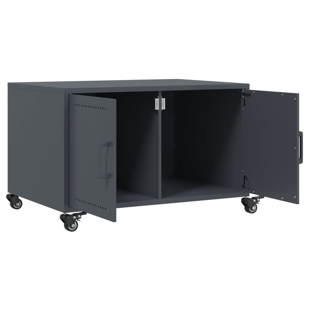 Τραπέζι Κήπου Ανθρακί 68x50x43,5 εκ. Ατσάλινο 9