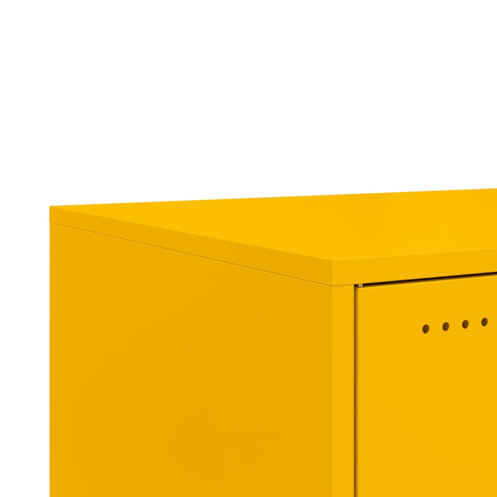 Τραπέζι Κήπου Κίτρινο Μουσταρδί 68x50x43,5 εκ. Ατσάλινο 11