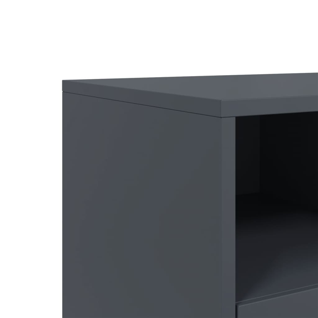 Έπιπλο Τηλεόρασης Ανθρακί 100,5x39x43,5εκ. Ατσάλι 10