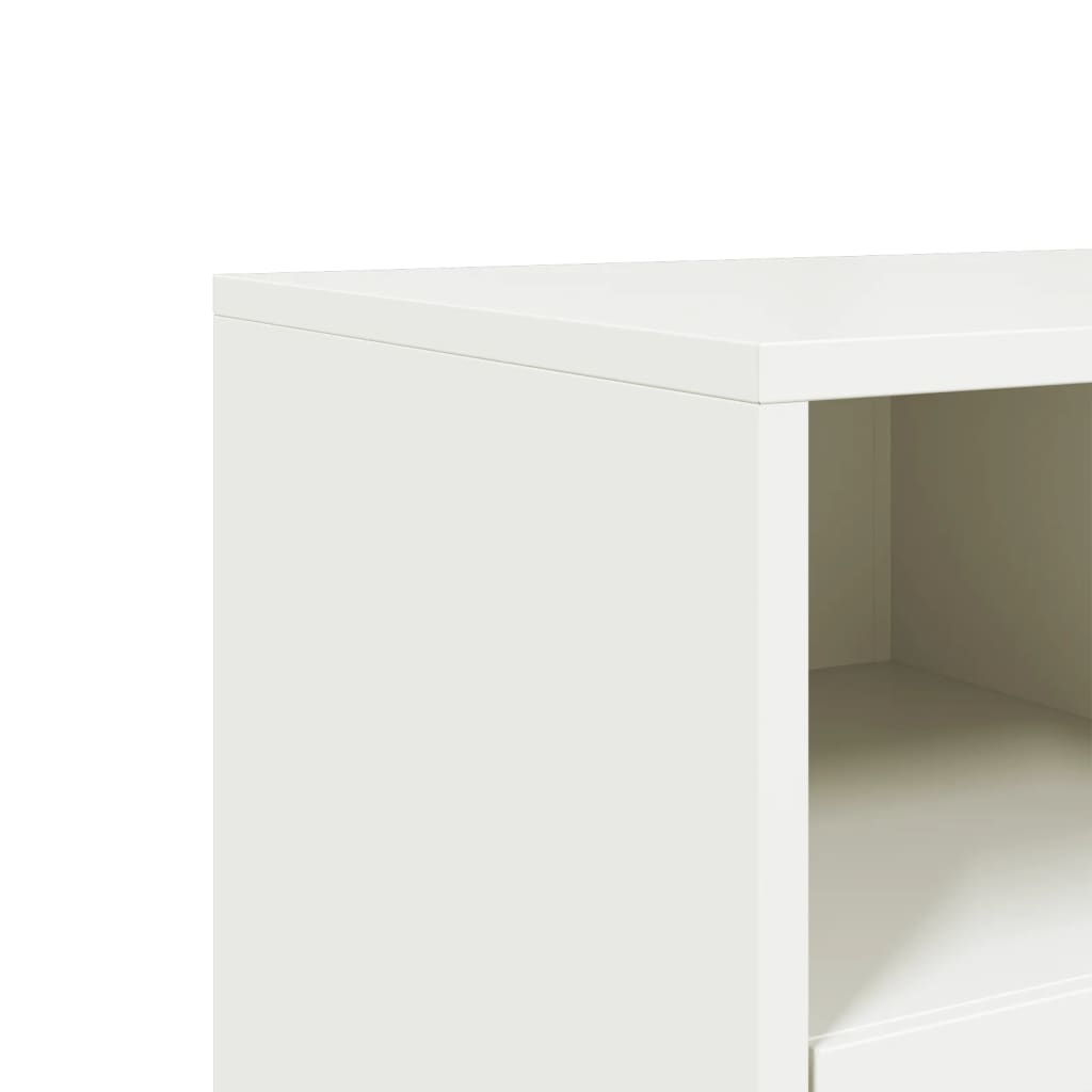 Έπιπλο Τηλεόρασης Λευκό 100,5x39x43,5 εκ. Ατσάλι 10