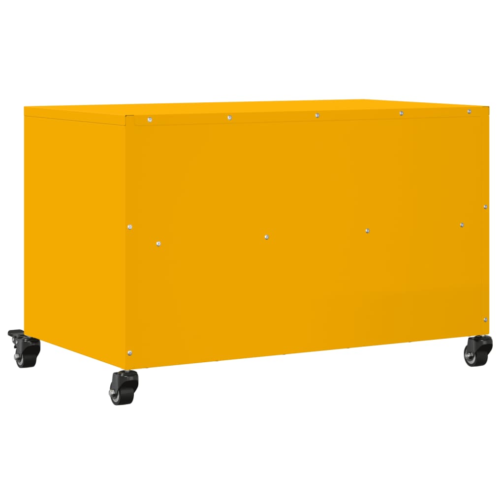 Έπιπλο Τηλεόρασης Μουσταρδί Κίτρινο 68x39x43,5 εκ. από Ατσάλι 8