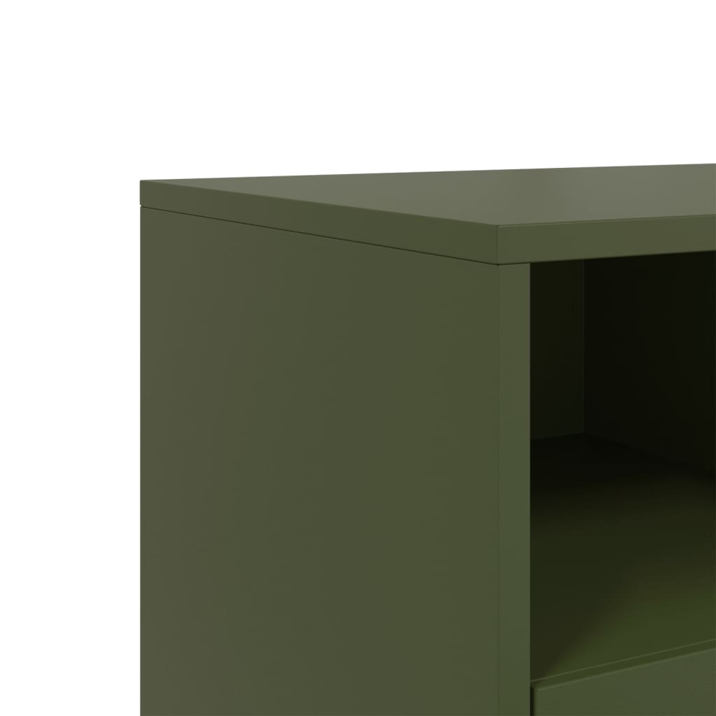 Έπιπλο Τηλεόρασης Πράσινο Λαδί 68x39x43,5 εκ. από Ατσάλι 10