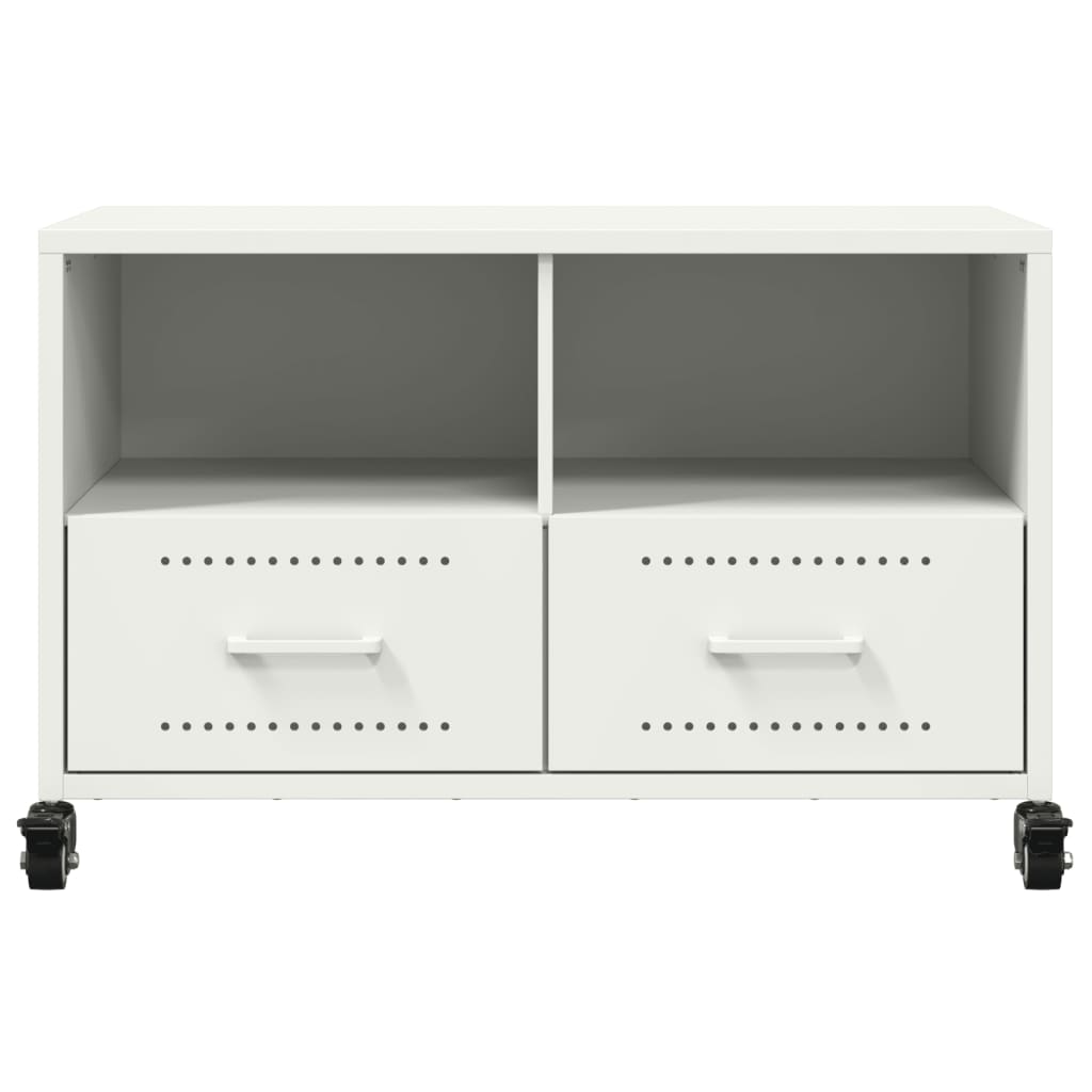 Έπιπλο Τηλεόρασης Λευκό 68 x 39 x 43,5 εκ. Χάλυβας 6