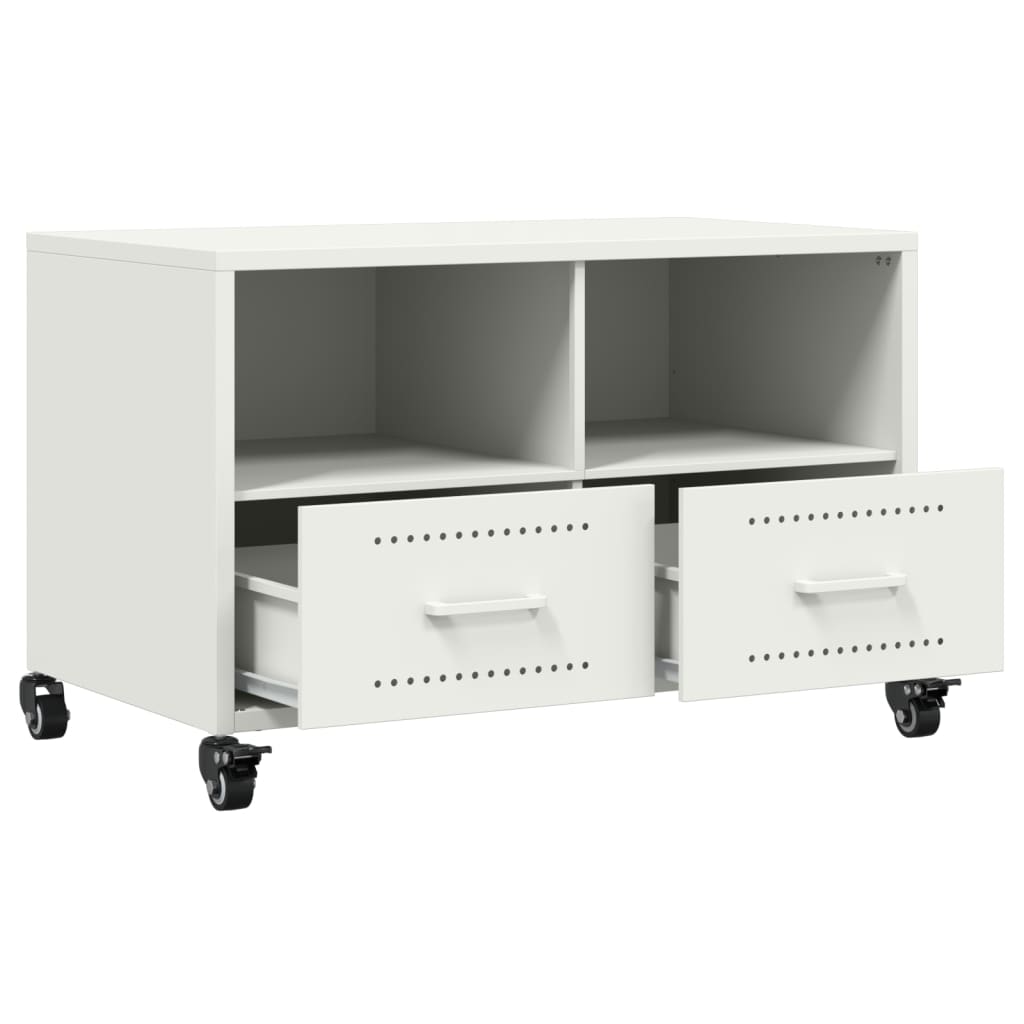 Έπιπλο Τηλεόρασης Λευκό 68 x 39 x 43,5 εκ. Χάλυβας 9