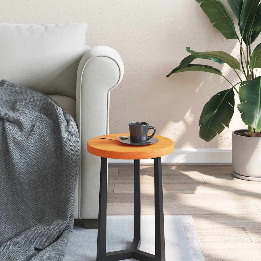 Επιφάνεια Τραπεζιού Στρογγυλή Καφέ Κερ. Ø30x2,5 εκ Μασίφ Πεύκο 1