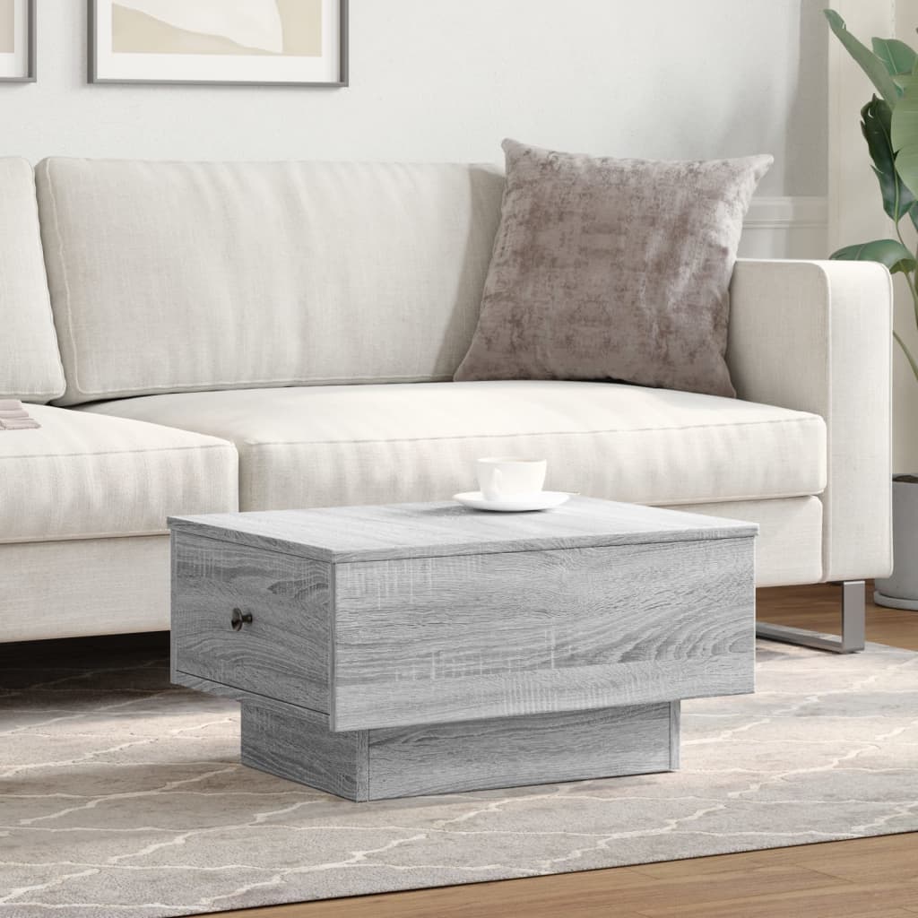 Τραπεζάκι Σαλονιού Γκρι Sonoma 60x45x31 εκ. Επεξεργασμένο Ξύλο 3