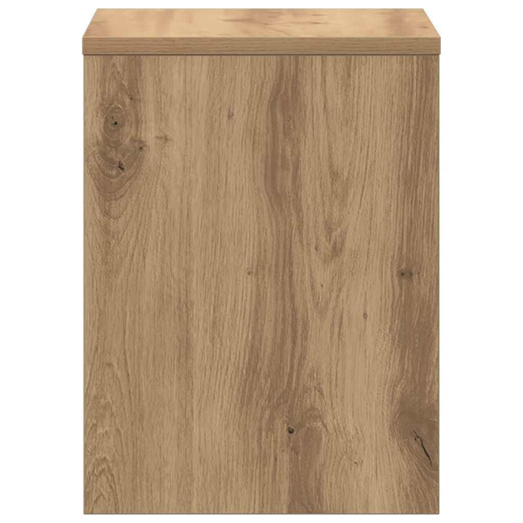 Κομοδίνο Χρώμα Αρτισιανή Δρυς 40 x 30 x 40 εκ. από Επεξ. Ξύλο 6
