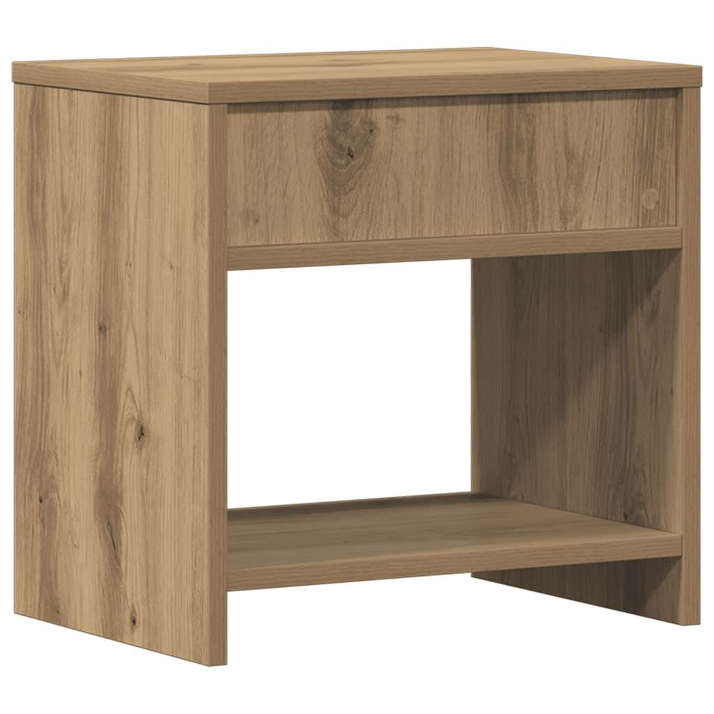 Κομοδίνο Χρώμα Αρτισιανή Δρυς 40 x 30 x 40 εκ. από Επεξ. Ξύλο 7