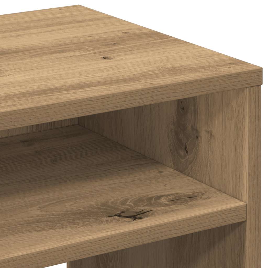 Κομοδίνο Χρώμα Αρτισιανή Δρυς 40 x 30 x 40 εκ. από Επεξ. Ξύλο 8