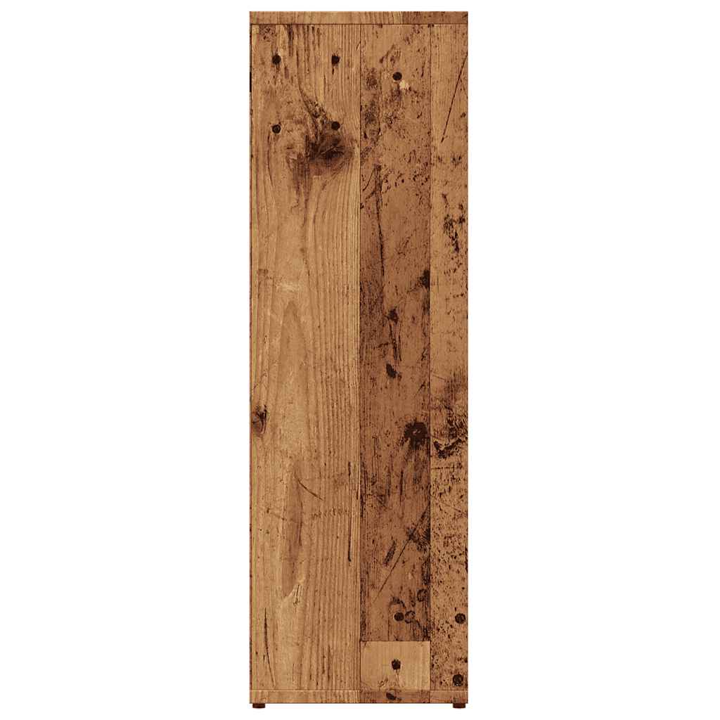 Βιβλιοθήκη Όψη Παλαιού Ξύλου 50x25x80 εκ. από Επεξ. Ξύλο 6