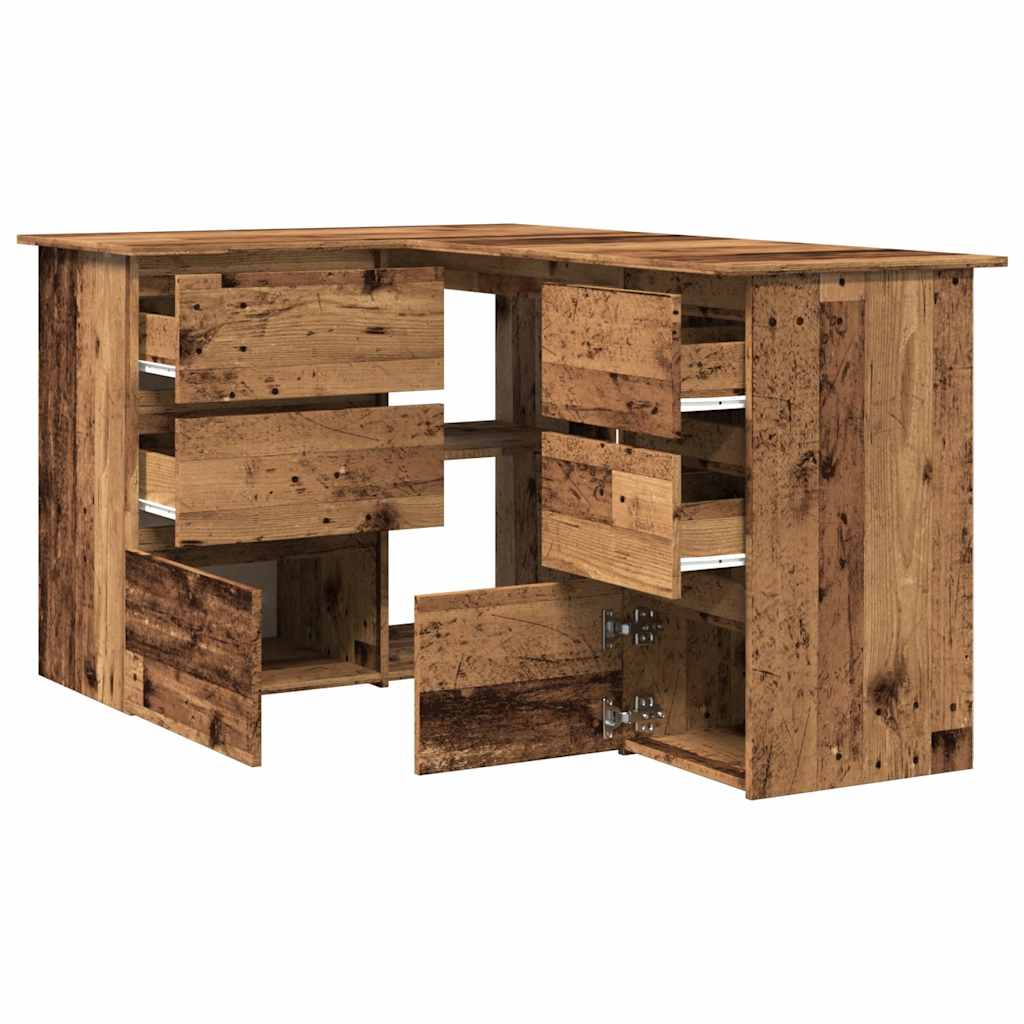 Γωνιακό γραφείο  Παλιό ξύλο 145x100x76 cm Κατασκευασμένο ξύλο 5