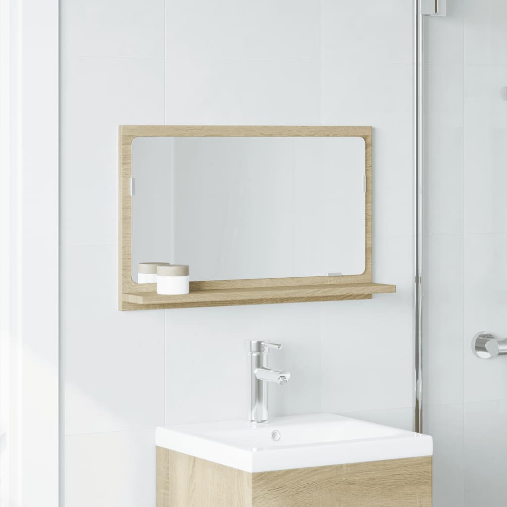 Καθρέφτης Μπάνιου Ντουλάπι Sonoma Δρυς 60x11x37 εκ. Επεξ. Ξύλο 3