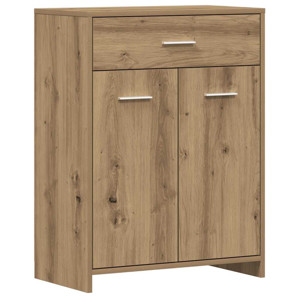 Ντουλάπι Μπάνιου Αρτισιανή Δρυς 60x33x80 εκ. Επεξ. Ξύλο 2