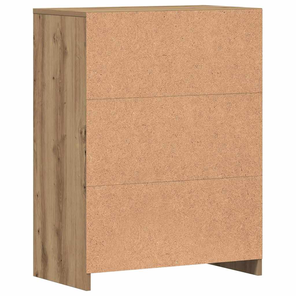 Ντουλάπι Μπάνιου Αρτισιανή Δρυς 60x33x80 εκ. Επεξ. Ξύλο 6