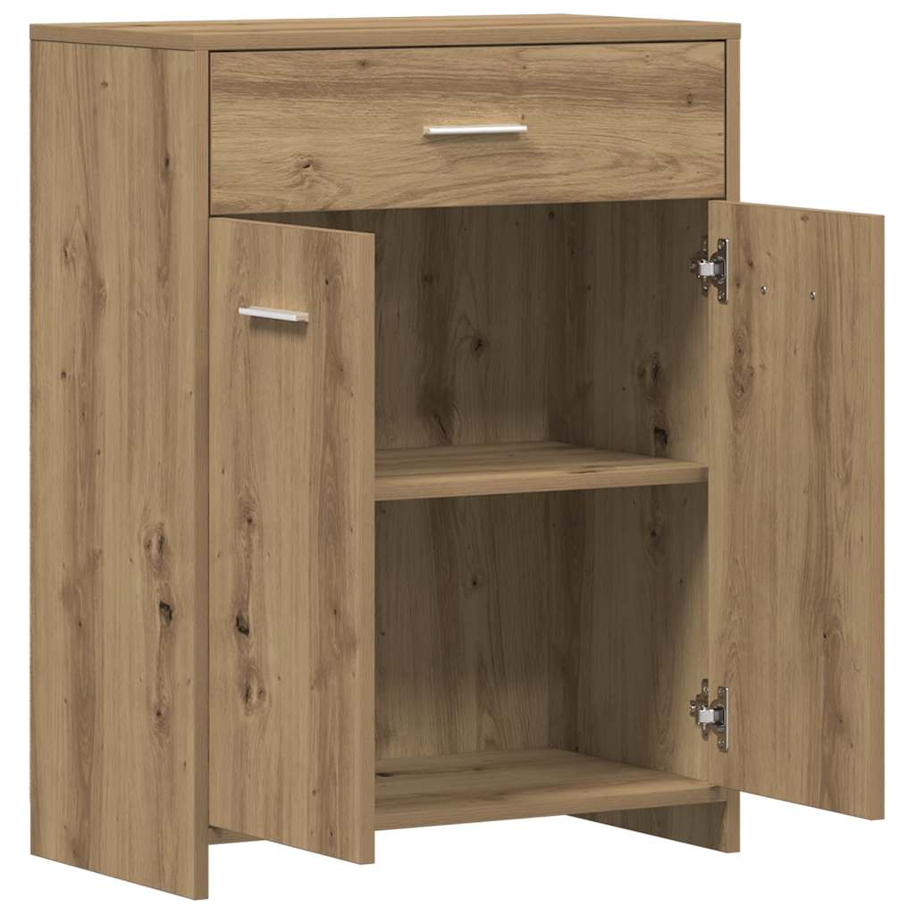 Ντουλάπι Μπάνιου Αρτισιανή Δρυς 60x33x80 εκ. Επεξ. Ξύλο 8