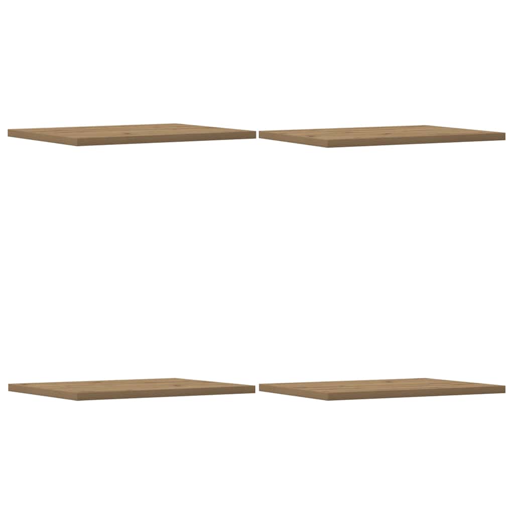 Ράφια Βιβλιοθήκης 4 τεμ. Artisan Δρυς 40x30x1,5 εκ. Επεξ. Ξύλο 2